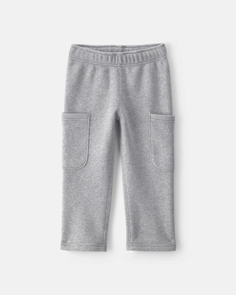 Baby Boy 2-Piece 'Little Champ' Football Fleece Top & Pant Set - Navy Blue/Grey