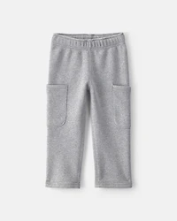 Baby Boy 2-Piece 'Little Champ' Football Fleece Top & Pant Set - Navy Blue/Grey