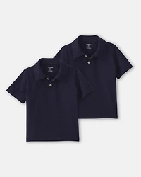 Toddler Boy -Pack Uniform Piqué Polo Shirts