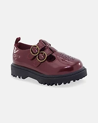 Toddler Girl Buckle Platform Casual Shoes - Burgundy