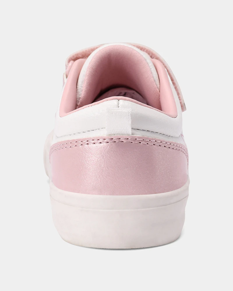 Toddler Girl 'Love' Casual Sneakers - Pink/White