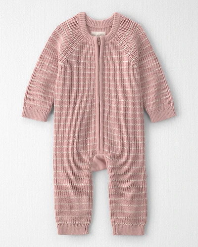 Baby Girl Organic Cotton Sweater Knit Jumpsuit