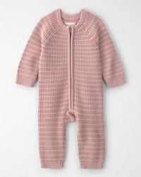 Baby Girl Organic Cotton Sweater Knit Jumpsuit