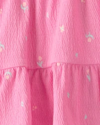 Toddler Girl 2-Piece Floral Top & Skort Set - Pink