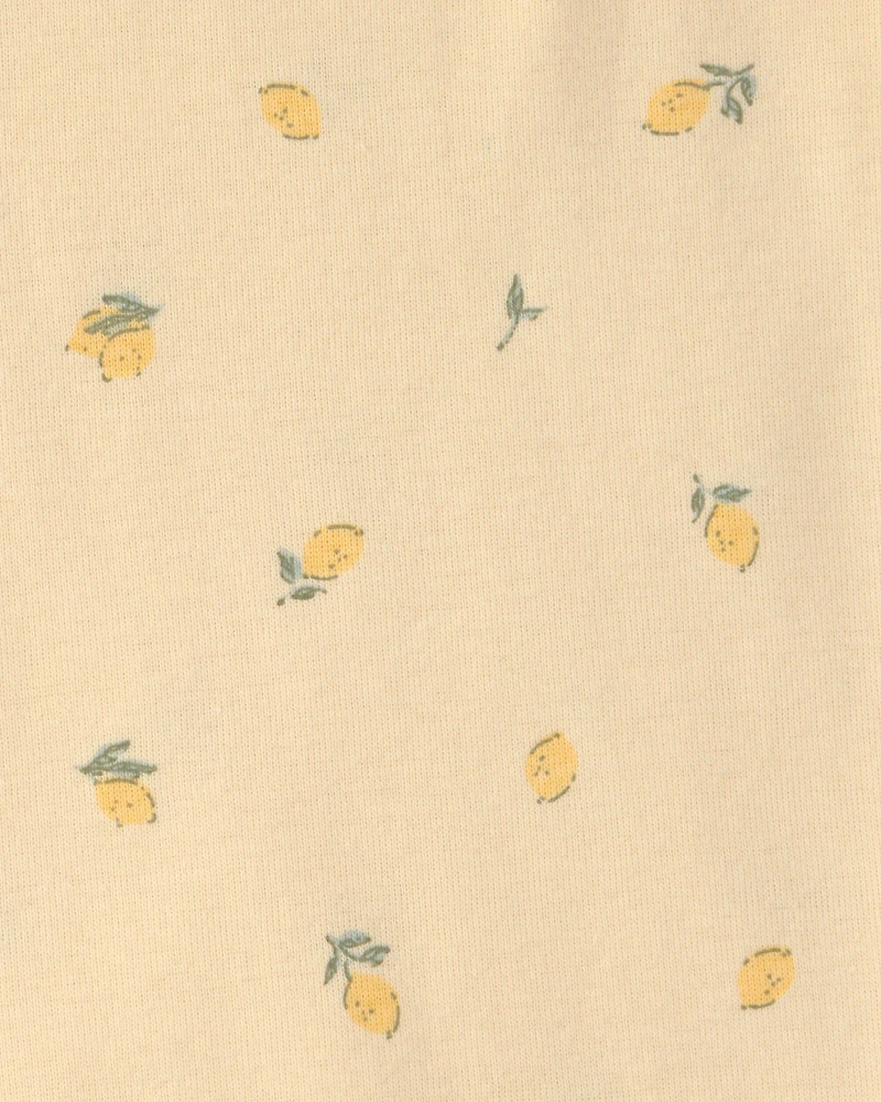 Baby Girl 3-Piece Lemon Bodysuits & Pant Set - Yellow/White