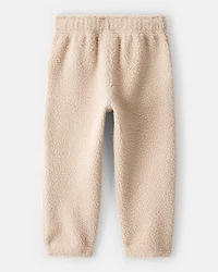 Toddler Boy Fleece Joggers - Brown