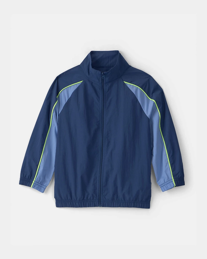 Boys Colorblock Active Windbreaker - Blue