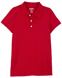 Girls Pique Cotton Uniform Polo