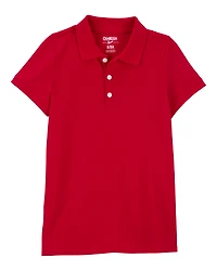 Girls Pique Cotton Uniform Polo