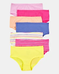 Toddler Girl 7-Pack Brief Stretch Cotton Underwear - Pink/Yellow