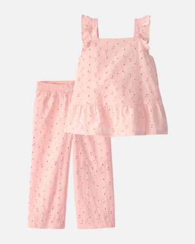 Toddler Girl 2-Piece Top & Pant Set - Pink