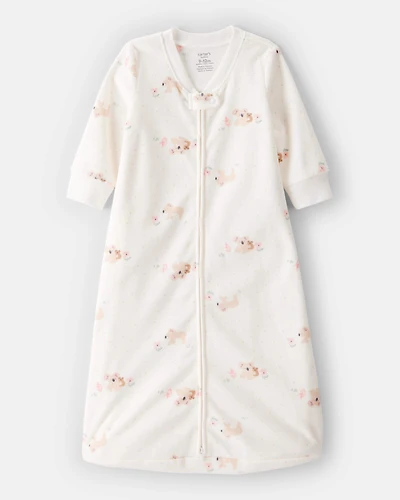 Baby Koala Print Loose Fit Long-Sleeve Wearable Blanket - White