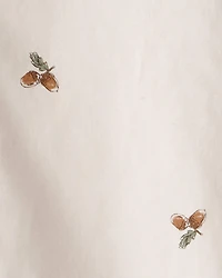 Toddler Boy Poplin Acorn Print Button-Front Shirt - Khaki