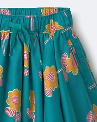 Toddler Girl Avenue Twirl™ Mini Skirt in Floral Print - Teal