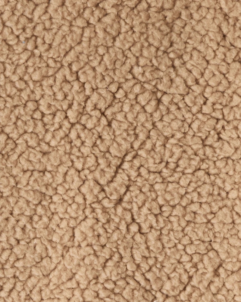 Baby Boy 2-Piece Sherpa Hoodie & Joggers Set - Brown/Cream