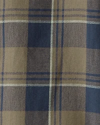 Boys Plaid Button-Down Shirt - Green/Navy