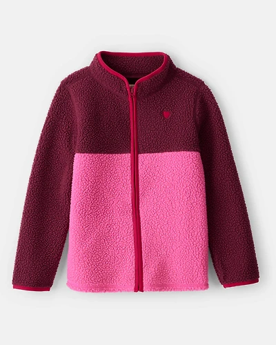 Girls Microfleece Long-Sleeve Zip-Up Jacket