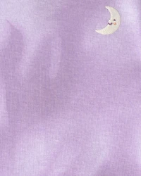 Toddler Girl Space Constellation Tie-Dye 100% Cotton Snug Fit 4-Piece Pajama Set - Purple