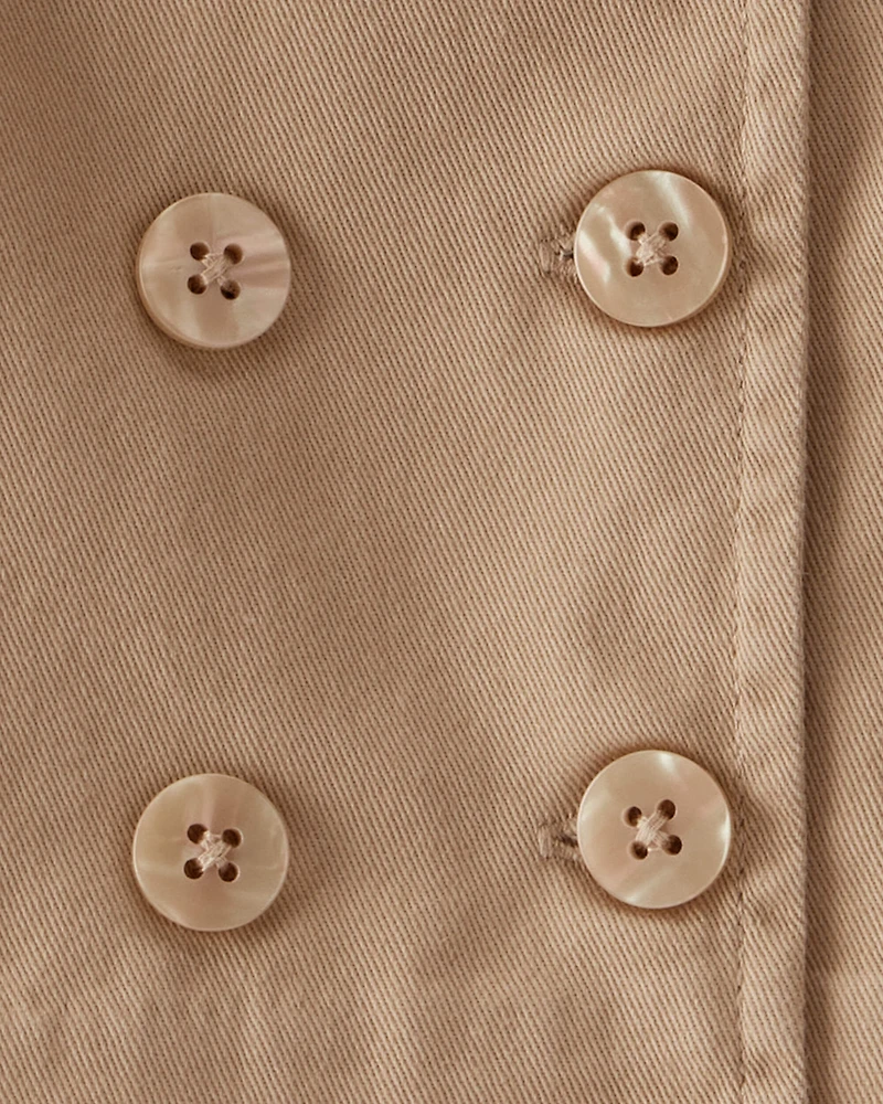 Baby Twill Button-Down Jacket - Taupe