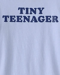 Toddler 'Tiny Teenager' Graphic Tee - Blue