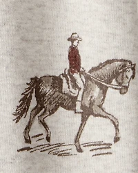 Baby Organic Cotton Sleep & Play Pajamas in Western Rodeo Print