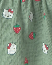 Toddler Girl 2-Piece Hello Kitty® Strawberry Top & Skort Set - Pink/Green