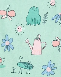 Toddler Girl 4-Piece Bunny Cotton Pajamas