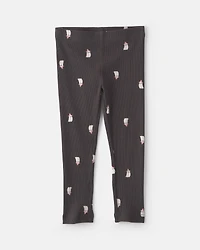 Baby Girl 'Hey Boo' Ghost French Terry Long-Sleeve Top & Pant Set - Black