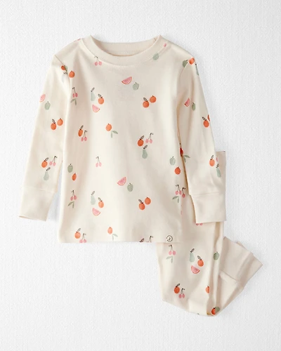 Baby Fruit Print Organic Cotton 2-Piece Pajamas