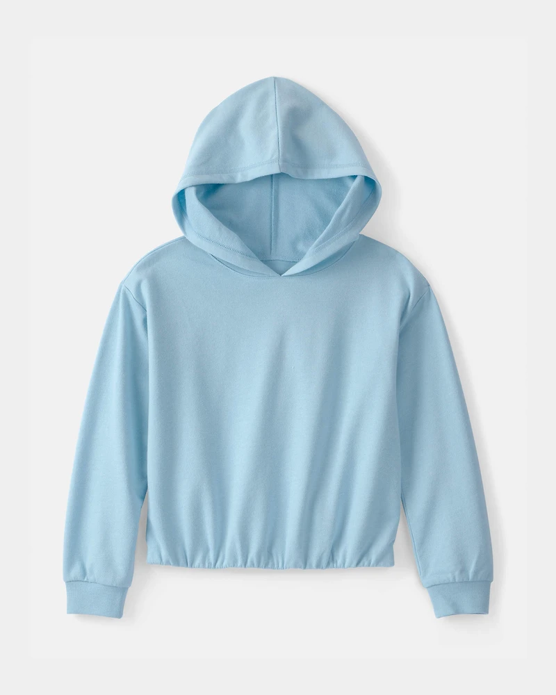 Girls French Terry Hoodie - Blue