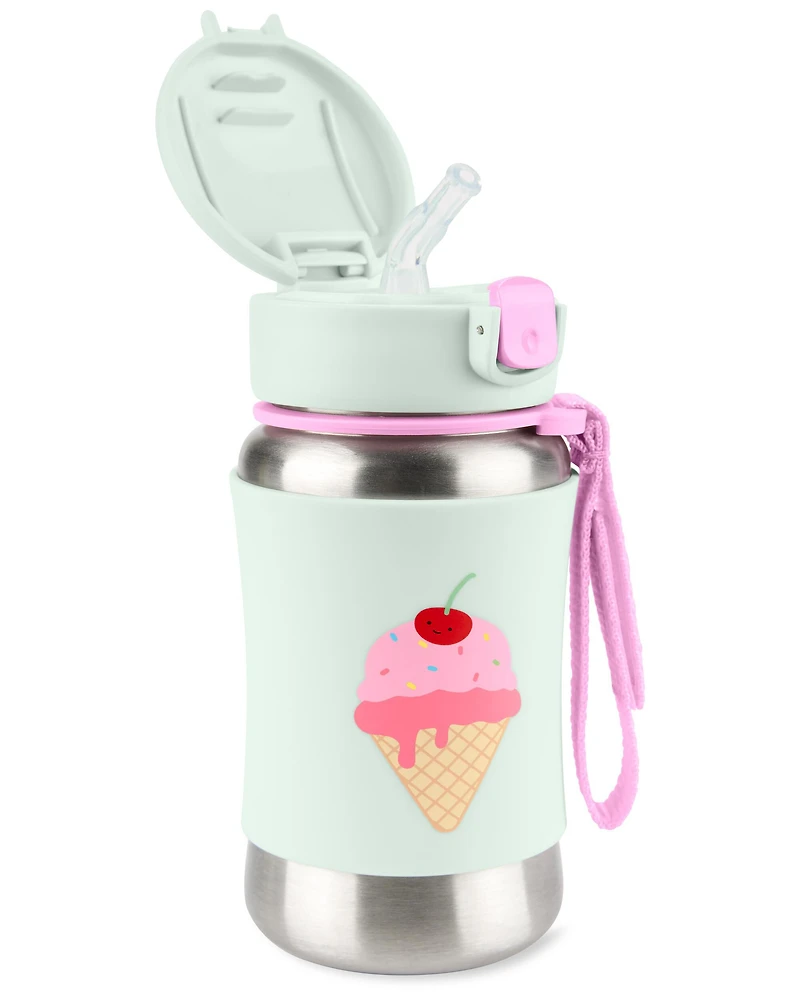 Spark Style Stainless Steel Straw Bottle - Ice cream