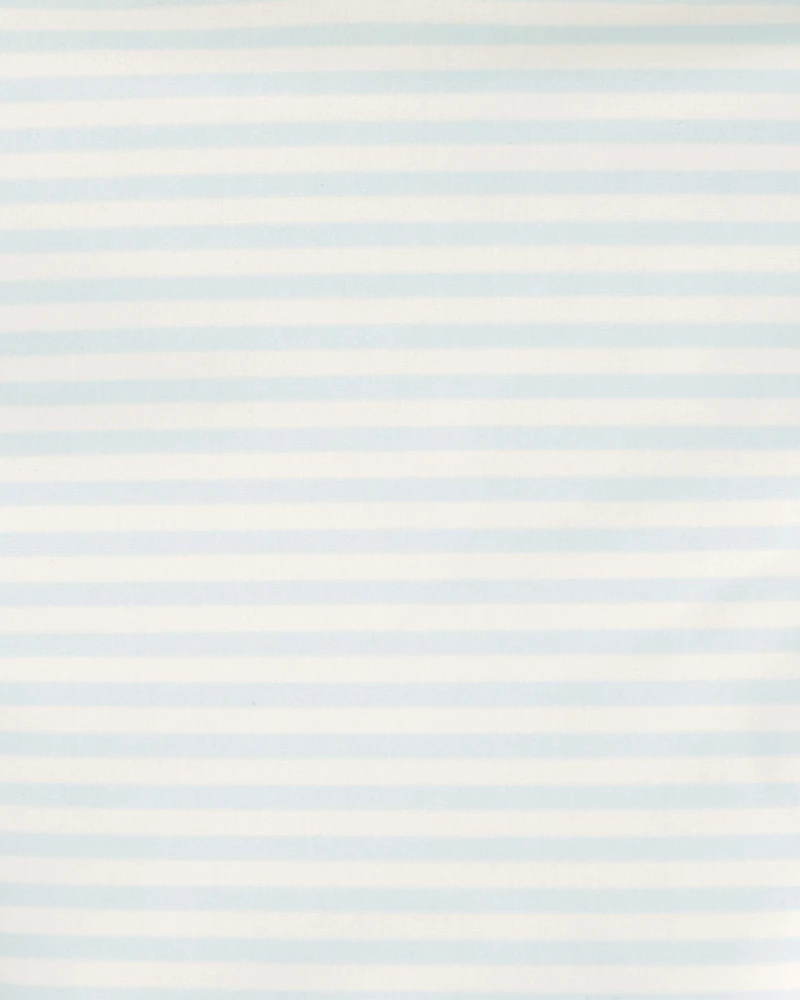 Girls 3-Piece Lemon Striped Rashguard Swimsuit Set - Blue