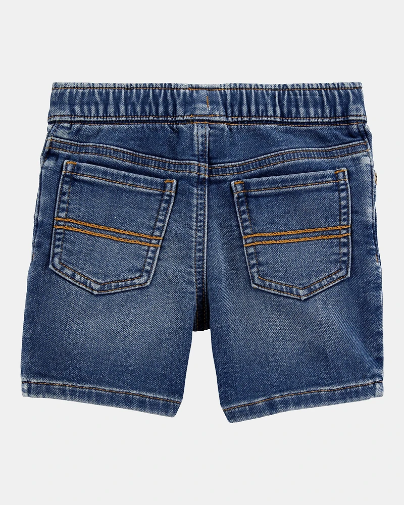 Toddler Pull-On Denim Shorts - Navy