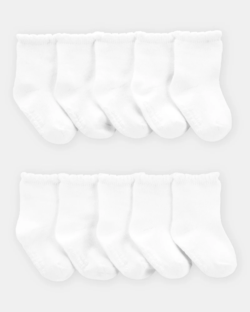 Baby 10-Pack Scallop Crew Socks