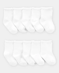 Baby 10-Pack Scallop Crew Socks