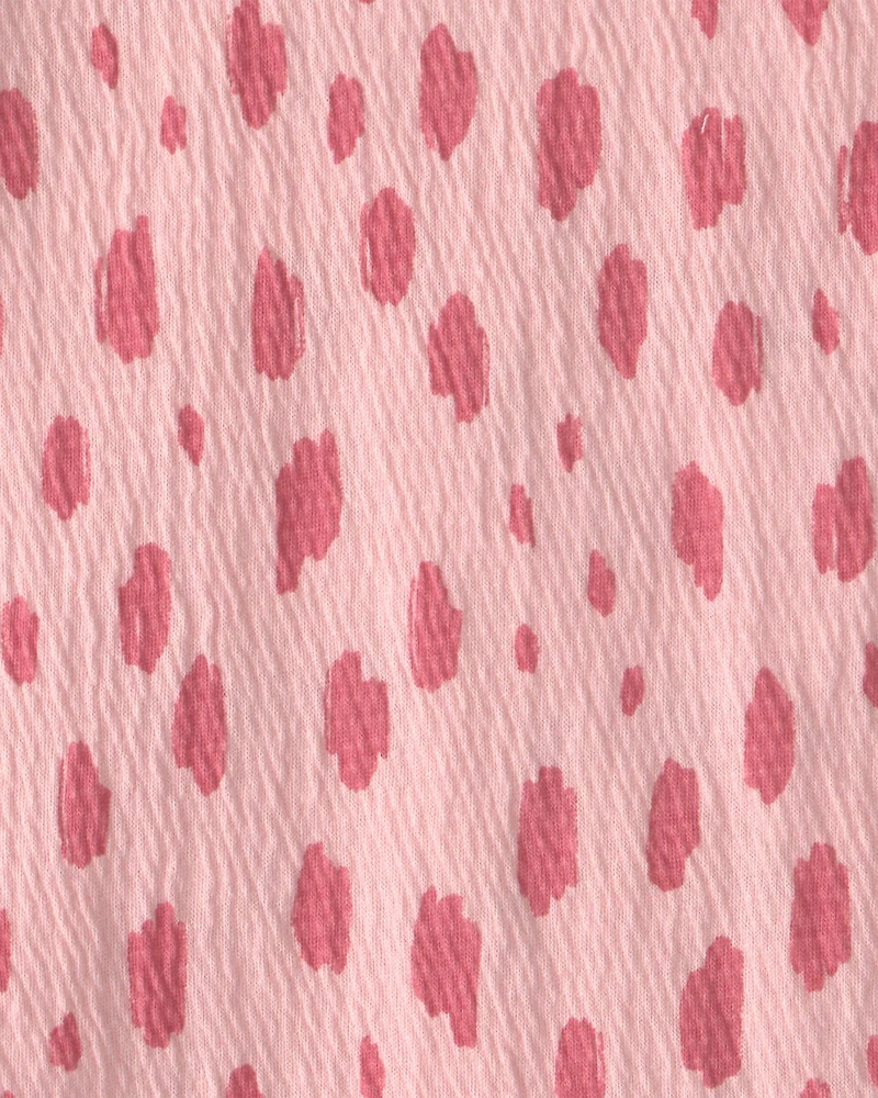 Girls Dots Short-Sleeve Top - Pink