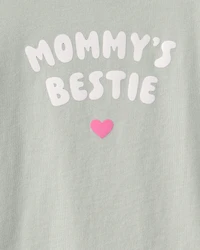 Toddler Girl 'Mommy's Bestie' Graphic Tee - Green