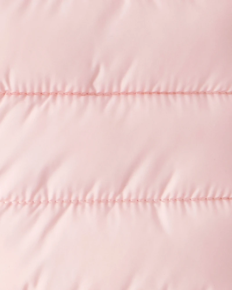 Baby Packable Hooded Puffer Jacket - Pink