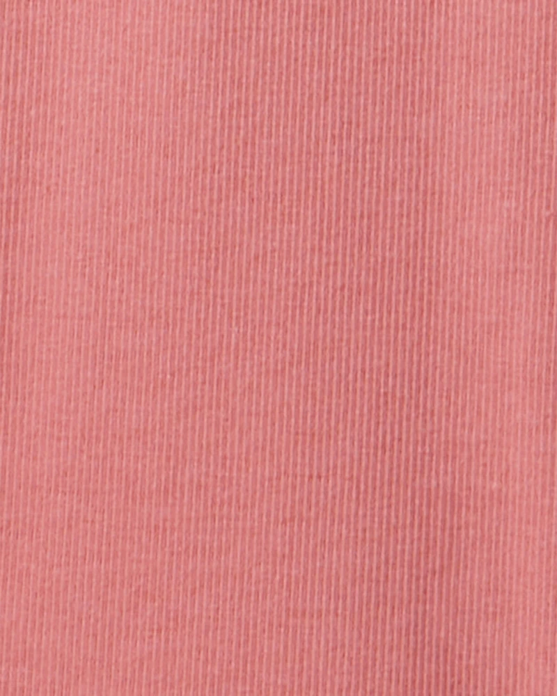 Girls 2-Piece Plaid Long-Sleeve Shirt & Pant Set - Pink