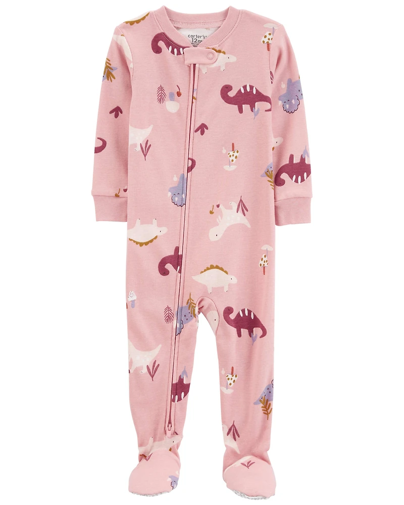 Baby 1-Piece Dinosaur 100% Snug Fit Cotton Footie Pajamas