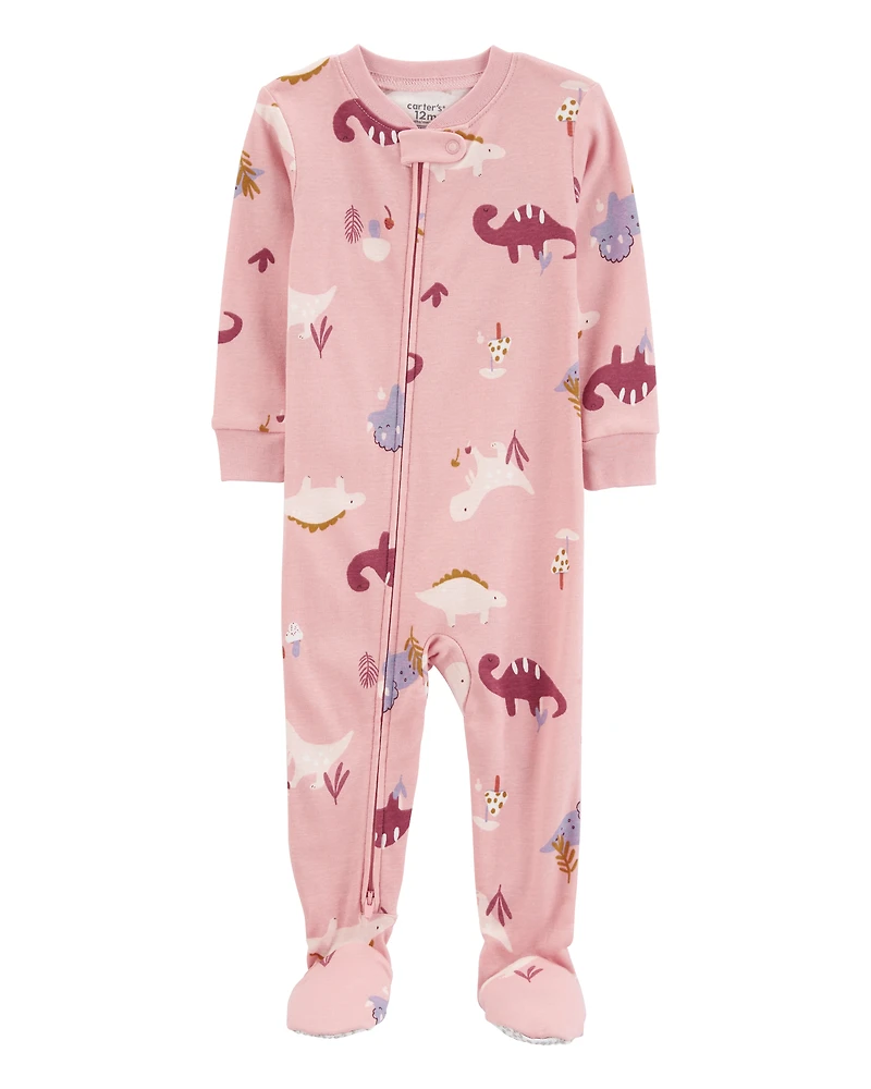 Baby 1-Piece Dinosaur 100% Snug Fit Cotton Footie Pajamas