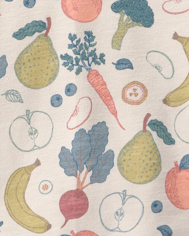 Toddler Organic Cotton Set in Veggie Fruit Print
