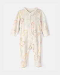 Baby Easter 100% Cotton Sleep & Play Pajama - Cream