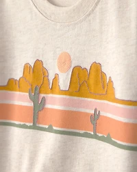 Baby Boy Cactus Desert Graphic Tee - Cream
