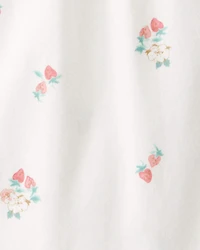 Baby Girl Strawberry Bodysuit - White