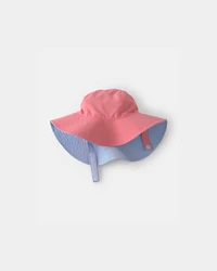 Baby Girl Reversible Swim Hat - Pink/Blue