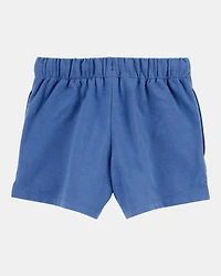Kid Pull-On French Terry Shorts - Blue