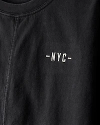 Boys NYC Cotton Short-Sleeve Tee - Black