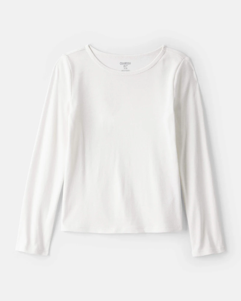 Girls 2-Piece Plaid Long-Sleeve Jumpsuit