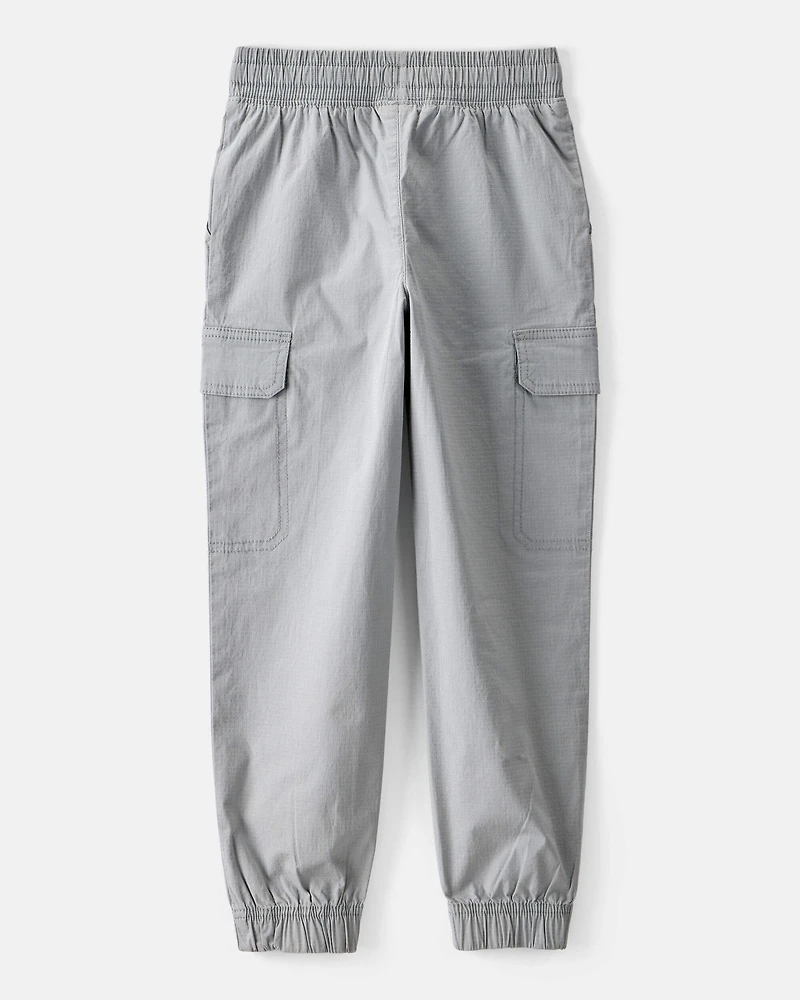 Boys Cotton Fashion Cargo Pants - Grey